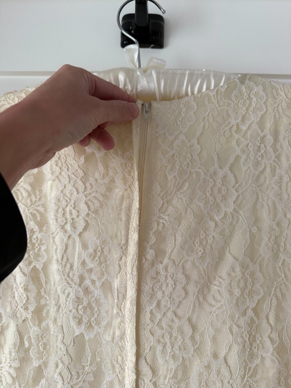 VTG 70s Gunne Sax Ivory Lace Dress Romantic Prairie Victorian Bridal Sz 7 - Picture 6 of 12